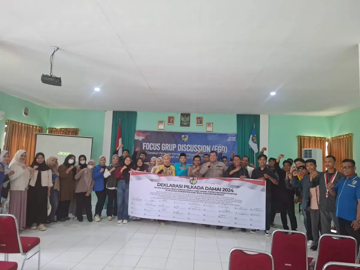 KNPI Kabupaten Kubu Raya Gelar FGD dan Deklarasi Kampanye Pilkada Damai 2024